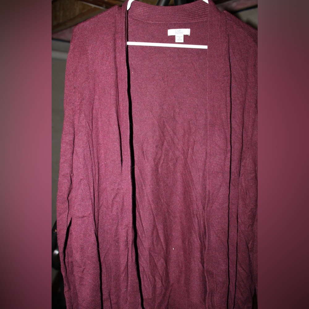 Croft & Barrow Deep Red Knit Sweater